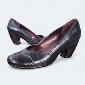 Clarks Indigo Elegant Black Leather Women's Heels Size 7 Comfy Wardrobe Staple